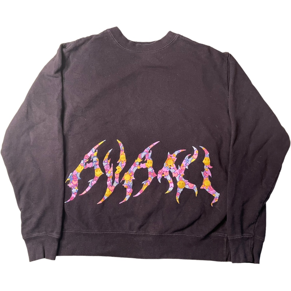 AVANI Graphic Sweatshirt Black Spellout Size Small